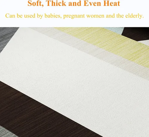 Vista 5 de Electric Heated Floor Mat Electric Heating Carpet Heated Blanket Area Rug, Floor Warming Heater Foot Warmer with Adjustable Temperature &