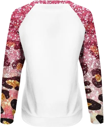 Vista 6 de Blczomt Womens Sweatshirts Round Neck Casual Patchwork Fall Fashion Outfits Long Sleeve Comfy Trendy Raglan Pullover Tops