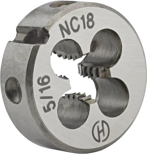 Vista 3 de 5/16 "-18 UNC HSS Tap And Die Set, 5/16 x 18 UNC Macho de rosca de máquina y UNS Rosca redonda Die mano derecha