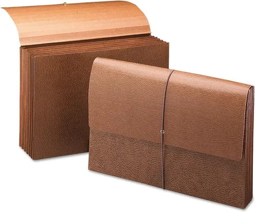 Vista 8 de Smead Partition Expanding File Wallet, Flap and Cord Closure, 6 Pockets, 5-1/4" Expansion, Tear Resistant Gusset, Letter, Redrope, 10 per Box
