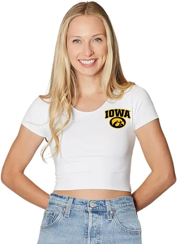 Vista 88 de Lojobands Camiseta corta ajustada para mujer, hecha en Estados Unidos, talla única