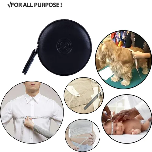 Vista 6 de Cinta métrica para costura, tela médica para el cuerpo, sastre, manualidades, dieta, cinta métrica de 60 pulgadas/1.5M de doble cara retráctil con 1