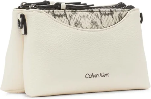 Vista 5 de Calvin Klein Chrome Organizational - Bolso cruzado con cremallera superior 2 en 1