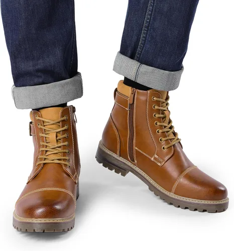 Vista 6 de Bruno Marc - Botas para hombre de combate estilo Oxford para motocicleta