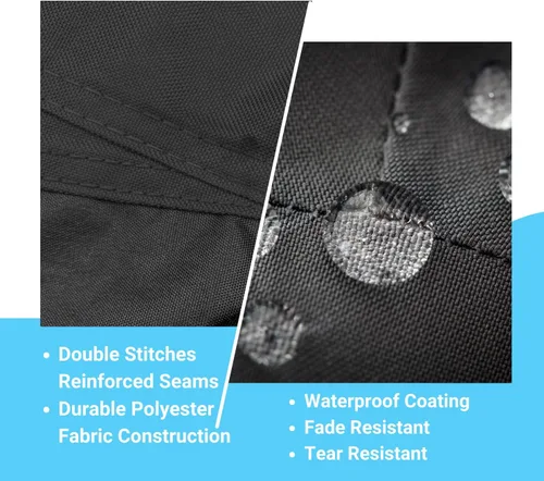 Vista 4 de EliteShield Cubierta impermeable Quad 4 x 4 UTV, cubierta de almacenamiento SXS para vehículo utilitario resistente, color negro se adapta hasta 108