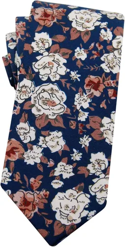 Vista 61 de Corbata de algodón floral para hombre, corbata delgada impresa de 2.56'' 01-Bean Pasta Rosa