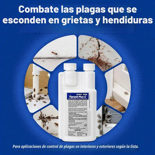 Vista 5 de Fipronil Plus-C concentrado insecticida, 16 onzas, hace 21 galones Mata cucarachas, hormigas, hormigas de fuego, insectos apestosos, arañas y más