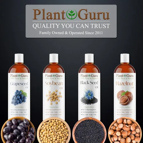 Vista 8 de Plant Guru Aceite de soja 16 fl. oz. – Prensado en frío, 100% puro y natural portador para piel, cara, cuerpo, cabello y cocina. Ideal para cremas