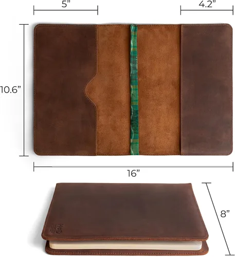 Vista 2 de Hide & Drink, Journal Cover Compatible with Moleskine XL (7.5 x 9.75 in) with Strap, Refillable Case, Personal Planner, Full Grain Leather, Handmade