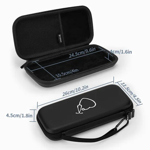 Vista 4 de Funda para estetoscopio Littmann Classic III, Lightweight II S.E de 3M, Acoustica Deluxe de MDF, espacio para accesorios de enfermera y equipo Negro