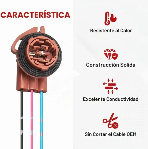 Vista 3 de RED WOLF 3157 3156 Adaptador de Enchufe de Arnés Precableado Conector Pigtail Compatible con GM GMC Chevy Buick Cadillac 1997-2007