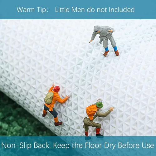 Vista 4 de Tapete verde para baño, de microfibra, absorbente, con diseño de hojas con reverso antideslizante para uso bajo techo en la puerta de entrada