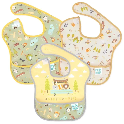 Vista 18 de Bumkins Baberos para niña o niño, SuperBib para bebés y niños pequeños de 6 a 24 meses, imprescindibles para comer, alimentar, suministros