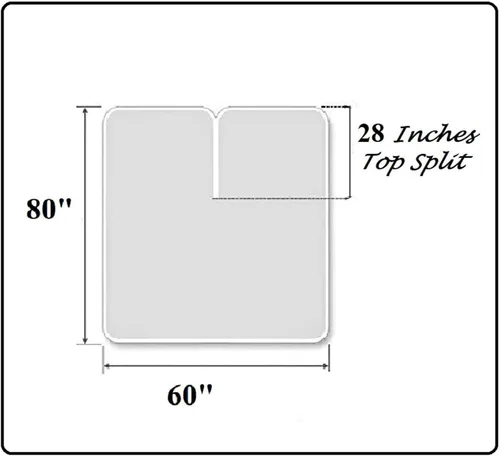 Vista 2 de Juego de sábanas para cama ajustable con cabezal dividido de 18.0 in de profundidad y 800 hilos, base de cama ajustable dividida desde la parte