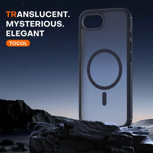 Vista 69 de TOCOL Funda para iPhone 11, compatible con Magsafe, protección completa de cámara, imanes integrados, protección contra caídas, funda translúcida