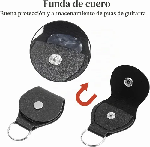 Vista 6 de Correa ajustable para guitarra incluye 2 cierres de correa y 2 púas a juego y 1 portapúas y 1 botón de correa de cuero. 1-África Estilo2