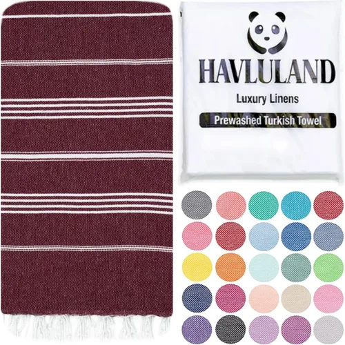 Vista 26 de Havluland - Juego de toallas de baño (100 % algodón turco)