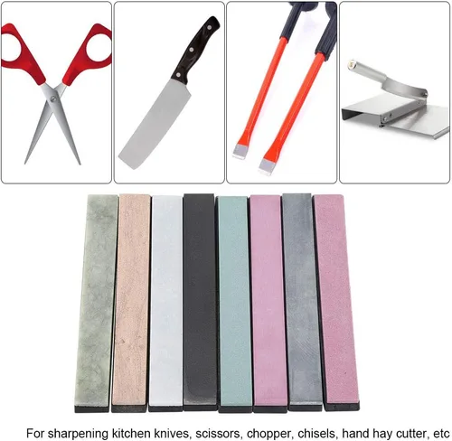Vista 4 de 8 - Piece Whetstone Sharpening Stone Set, High - Grade Knife Sharpener with Grits 240# to 10000#, Portable Grinding Stone for Kitchen Knives
