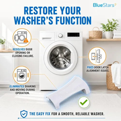 Vista 4 de BlueStars 8181846 WP8181846 - Manija de puerta de lavadora compatible con arandelas Whirlpool GHW9100LW1 GHW9150PW4 GHW9300PW4 GHW9150PW1 GHW9150PW0