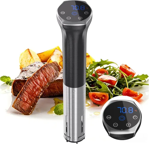 Vista 10 de Olla Sous Vide de 1100 W para carne perfecta y pollo tierno circulador de inmersión ultra silencioso con control táctil preciso y temporizador