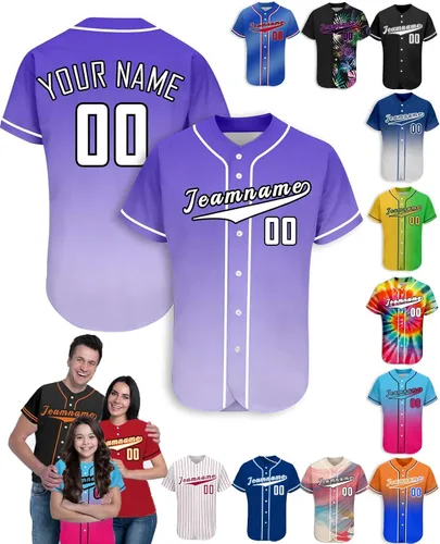 Vista 12 de Camiseta de béisbol personalizada para hombres, mujeres y niños con nombre, número y logotipo, camisetas de sóftbol personalizadas, S-4XL
