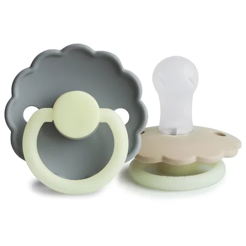 Vista 19 de FRIGG Daisy SilkySoft Chupete de Silicona para Bebé Fabricado en Dinamarca Sin BPA (Rosa Bebé/Lila Suave, 0-6 Meses)