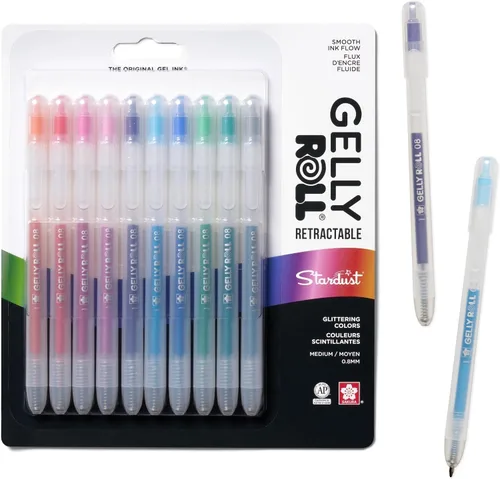 Vista 10 de SAKURA Gelly Roll - Bolígrafos retráctiles, juego de bolígrafos pastel para escritura decorativa, punta de 0.031 in, sin sangrado, pasteles de luz