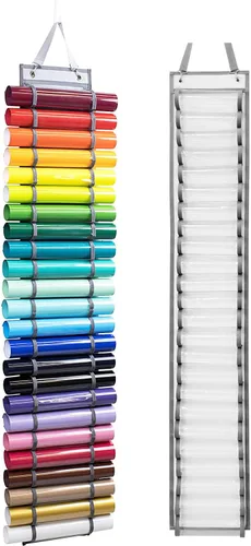 Vista 8 de Organizador de rollos de vinilo con 12 compartimentos para colgar - Montaje en pared