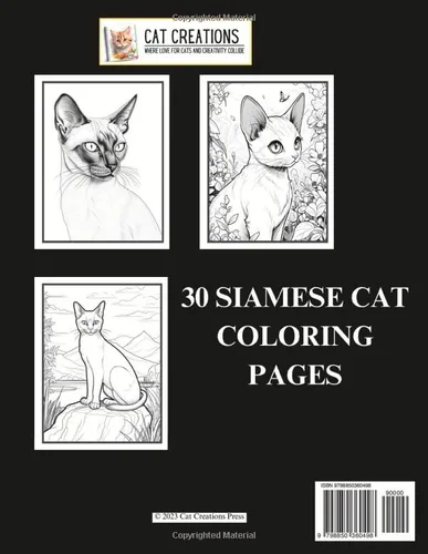 Vista 2 de Siamese Cat Coloring Book
