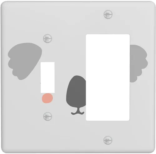 Vista 79 de Lindo Koala - Placa de interruptor de luz de 1 banda, placa de pared basculante individual, placa decorativa eléctrica GFCI para decoración