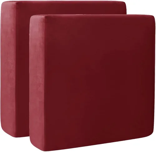 Vista 10 de Fundas de cojín de terciopelo para sofá, funda elástica para cojín de sofá suave, protector de muebles extraíble y lavable para sala de estar, Negro