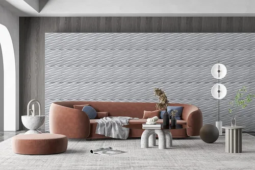 Vista 4 de Dundee Deco Paneles de pared 3D – Paneles de pared de PVC blanco pintables modernos para decoración de pared interior, 19.7 x 19.7 pulgadas, cubre