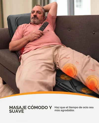 Vista 4 de CooCoCo - Alfombrilla de masaje de cuerpo completo con calor, 4 zonas seleccionables para cama o sofá