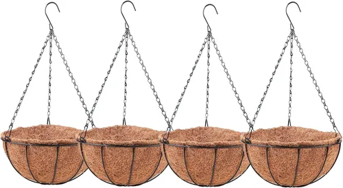 Vista 13 de LaLaGreen - Cestas colgantes para plantas (8 pulgadas, 2 unidades)