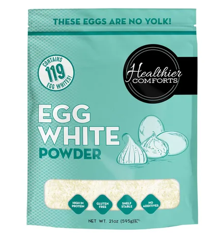 Vista 10 de Healthier Comforts Proteína en polvo de clara de huevo, claras de huevo secas puras, sin sabor, pasteurizadas, listas para comer, sin gluten