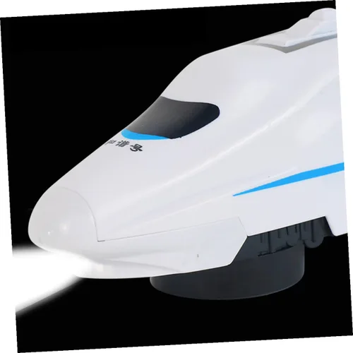 Vista 5 de Tren eléctrico para edades Locomotora educativa de alta velocidad con pistas a presión, material plástico, diversión y vástago interactivo para niños