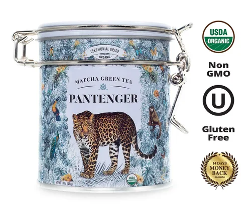 Vista 2 de Pantenger Matcha grado ceremonial (1 onza) de lata y 2 bolsas de grado ceremonial Matcha (1 oz)