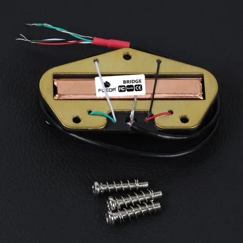 Vista 5 de FLEOR Pastilla Alnico 5 TL Hot Dual Rail Humbucker – Pastilla de puente de alta impedancia 6-7K