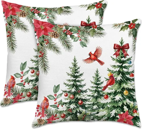 Vista 35 de pinata Juego de 4 fundas de almohada de otoño de 18 x 18 pulgadas