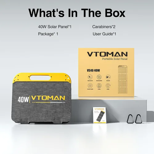 Vista 9 de VTOMAN Panel solar pequeño plegable de 40W