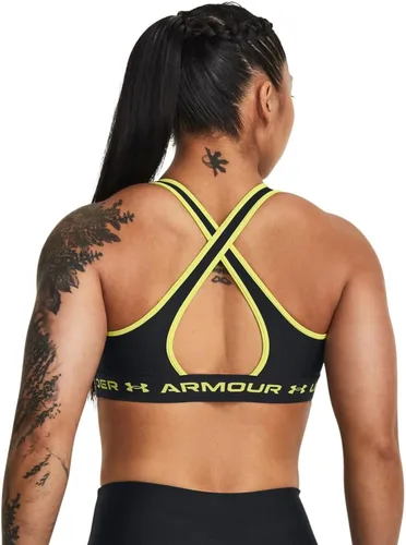 Vista 2 de Under Armour - Sujetador deportivo de medio impacto, con espalda cruzada, para mujer