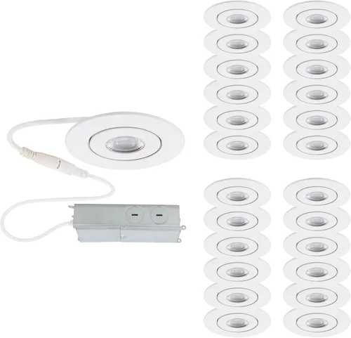 Vista 16 de WAC Lighting Lotos - Luz LED empotrable redonda ajustable de 2 pulgadas, 3000K blanco cálido, 6W, 530 lúmenes, clasificación IC hermética, 120V-277V