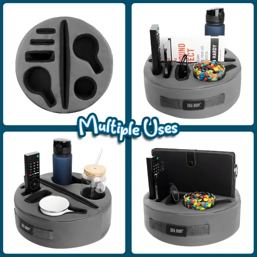 Vista 2 de Práctico soporte para tazas de sofá, organizador de sofá, portavasos de sofá. El accesorio perfecto para el sofá