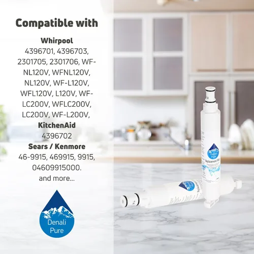 Vista 9 de Paquete de 2 filtros de agua de repuesto para refrigerador Whirlpool GR2SHWXPS02 - Compatible con cartucho de filtro de agua para refrigerador