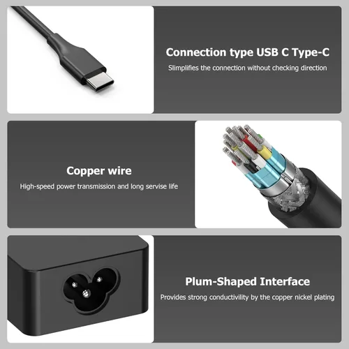 Vista 5 de Reemplazo del cargador para laptop de 65 W para HP