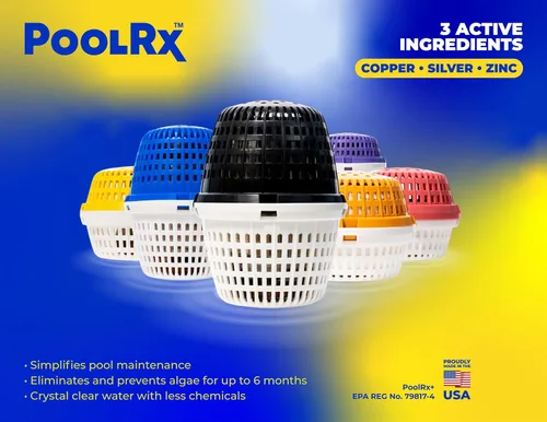 Vista 9 de PoolRx + Paquete de 4 unidades de algicida mineral, control de algas de hasta 6 meses, para 100-400 galones, amarillo y blanco, nueva fórmula