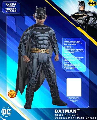Vista 5 de Rubies DC Comics Superheroes: Batman Costume for Kids, Boy's Small