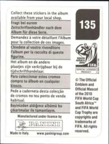 Vista 2 de 2010 Panini FIFA World Cup Stickers #135 John Obi Mikel Nigeria Official Soccer Album Sticker (2 inch X 1.5 Inch) in Raw Condition (NM or Better)