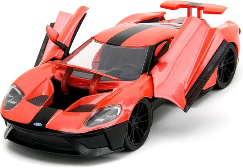 Vista 5 de Jada Pink Slips 1:24 W1 2017 Ford GT - Coche fundido a presión, juguetes para niños y adultos (salmón metálico)