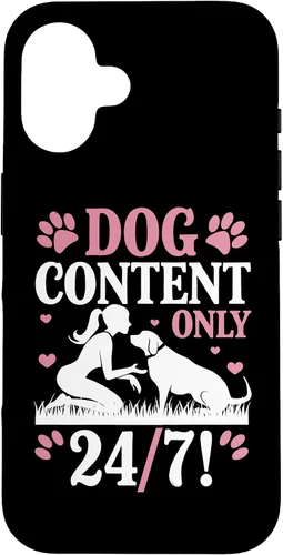 Vista 32 de Dog Content Only 24 7 Dog Mom Puppy Lover Hearts Case for iPhone 17